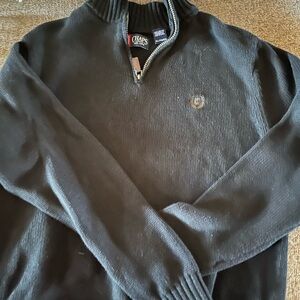 Chaps Men's Black Zip-Up Sweater